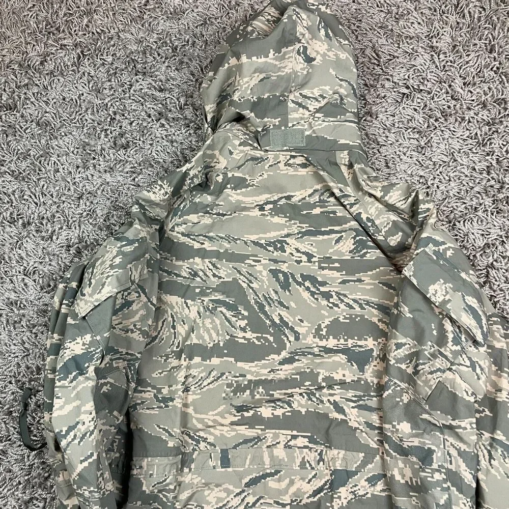 Air Force Parka Mens Medium Camouflage Camo Tiger Stripe APECS Nylon M Green - Picture 11 of 13